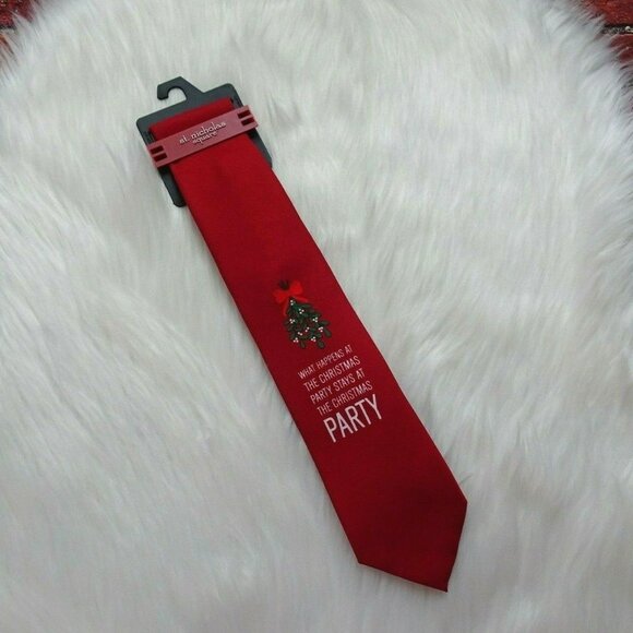 💰3/$25 NWT St. Nicholas Square Men's Neck Tie Holiday Christmas Party  Novelty - Picture 2 of 12